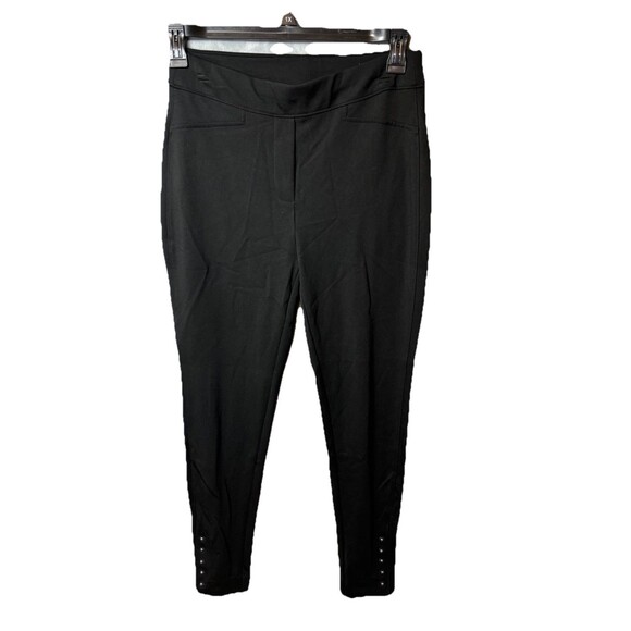 Chico's Pants - Chicos Woman’s Size 1 R Black Leggings Dressy Silver Bling At Tighter Ankle